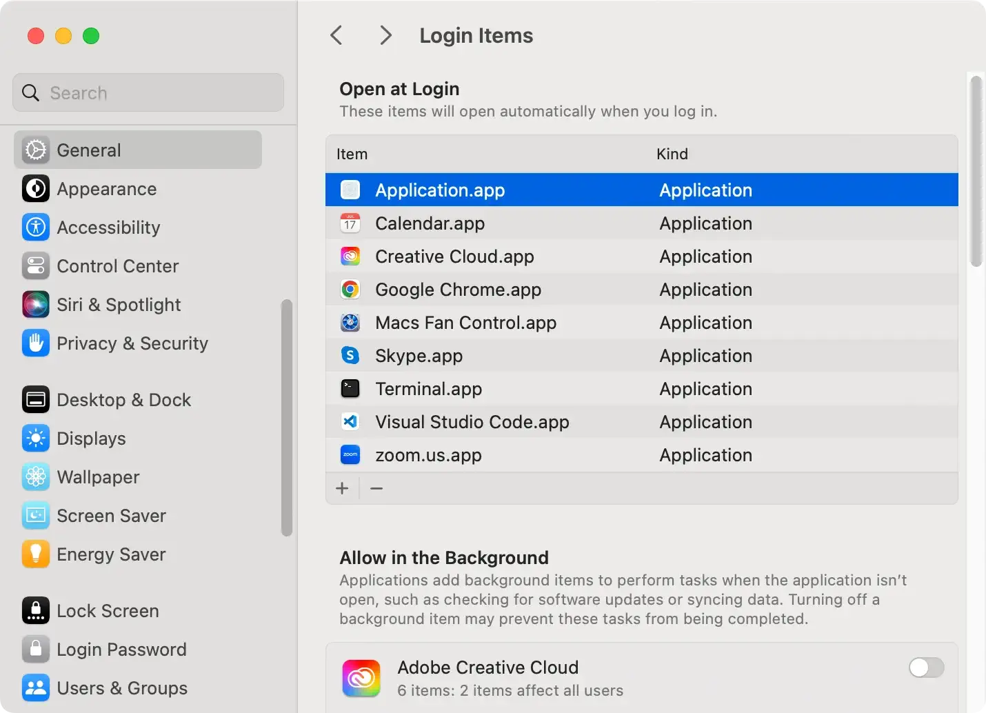 verwijder kwaadaardige inlogitems van macos